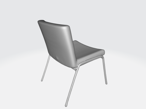 Modern Leather Chair Furniture Asset Modèle 3D