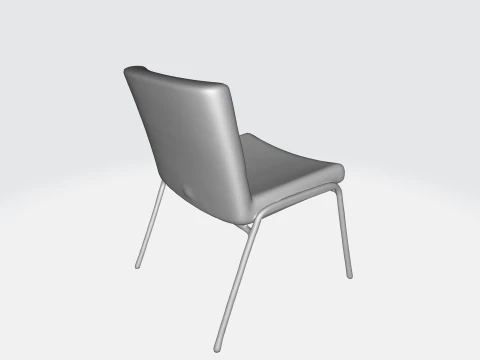 Modern Leather Chair Furniture Asset 3D Model
