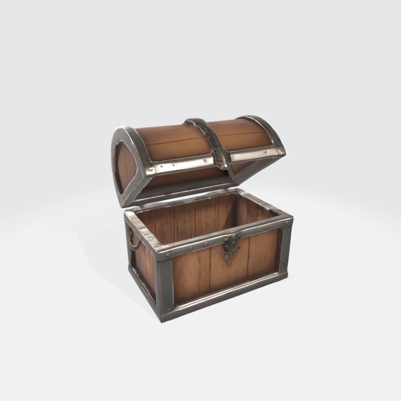 Treasure Chest Pirate Loot Chest 3D 모델 .c4d .max .obj .3ds .fbx .stl .blend