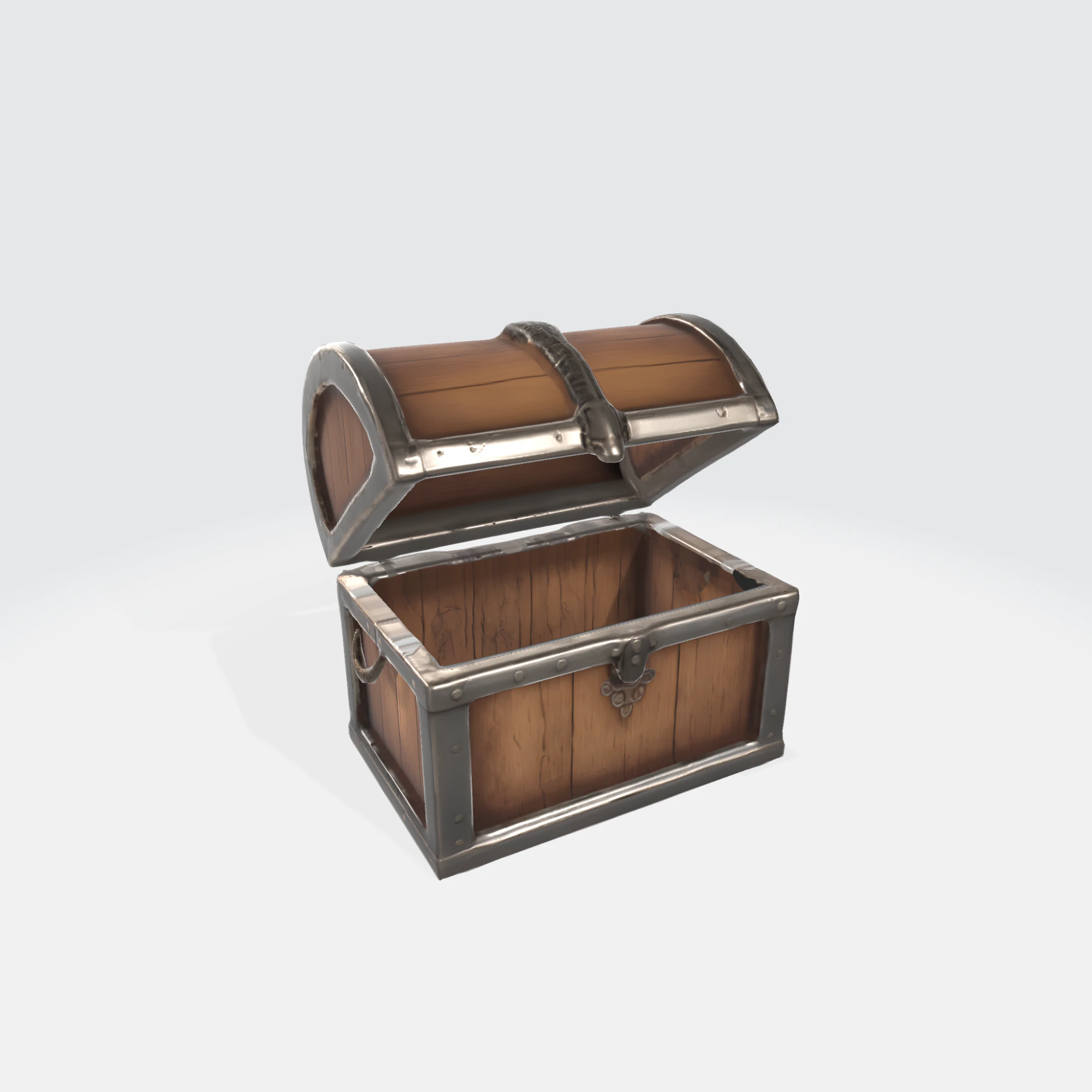 Treasure Chest Pirate Loot Chest 3D Model .c4d .max .obj .3ds .fbx .stl .blend 