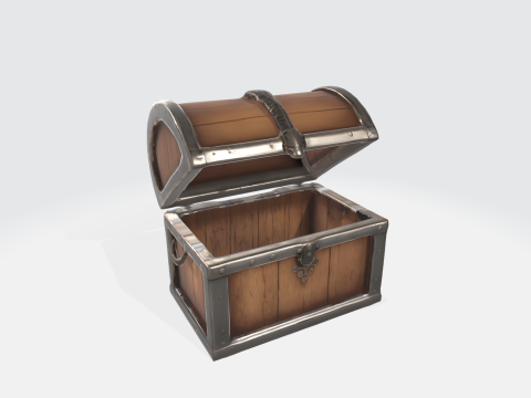 Treasure Chest Pirate Loot Chest 3D 모델