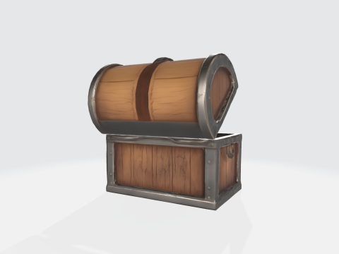 Treasure Chest Pirate Loot Chest 3D 모델