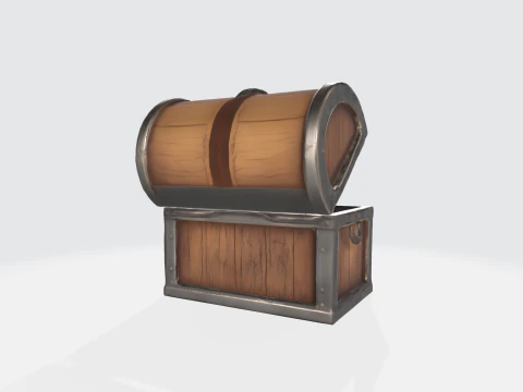 Treasure Chest Pirate Loot Chest 3D Model