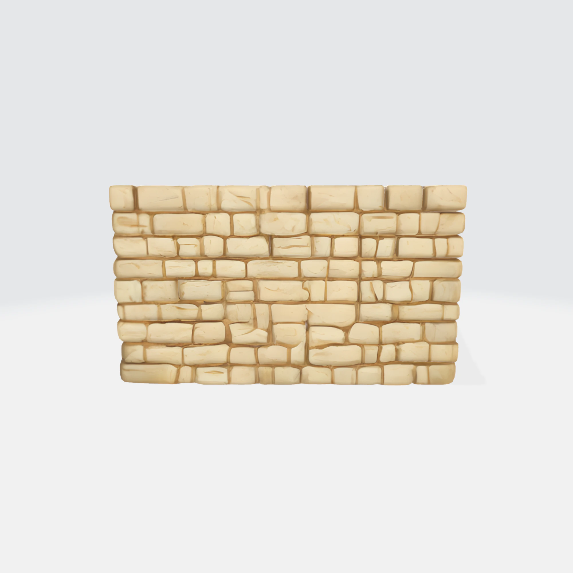 Realistic Stylized Stone Wall Medieval 3D Model .c4d .max .obj .3ds .fbx .stl .blend