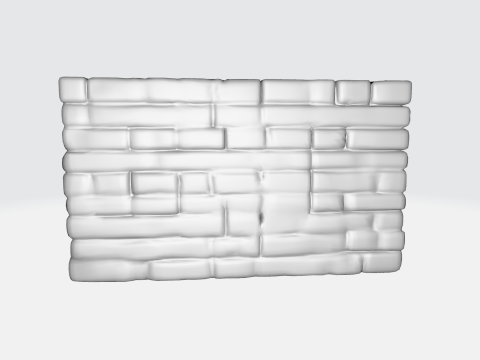 Realistic Stylized Stone Wall Medieval Modelo 3D