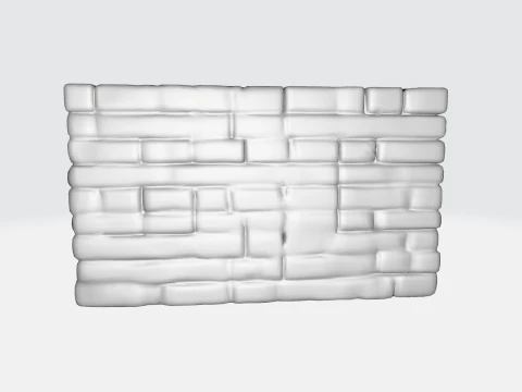 Realistic Stylized Stone Wall Medieval 3D Model