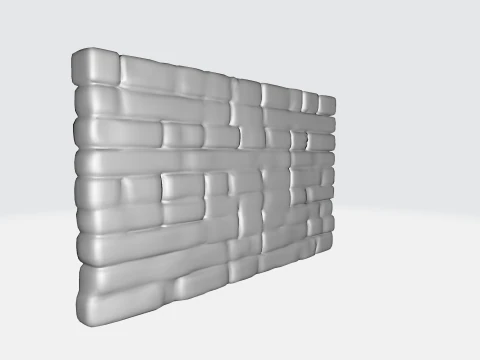 Realistic Stylized Stone Wall Medieval 3D Model