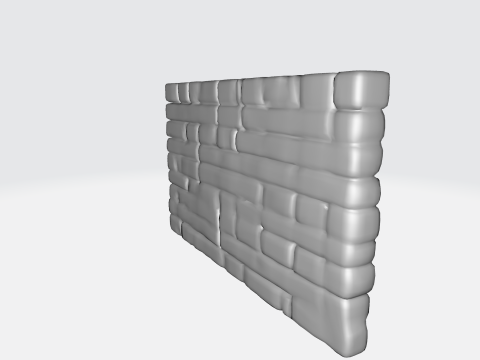 Realistic Stylized Stone Wall Medieval Modelo 3D