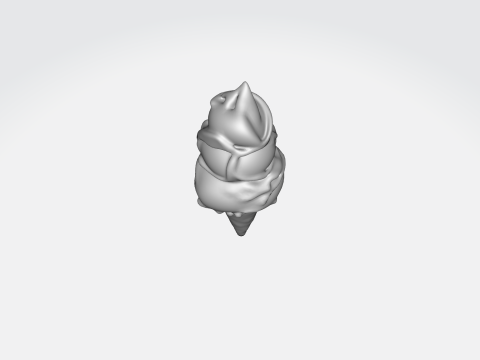 Ice Cream Cone Realistic Dessert with Toppings 3Dモデル