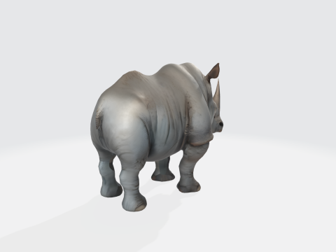 Realistic Rhinoceros Animal Asset Modello 3D