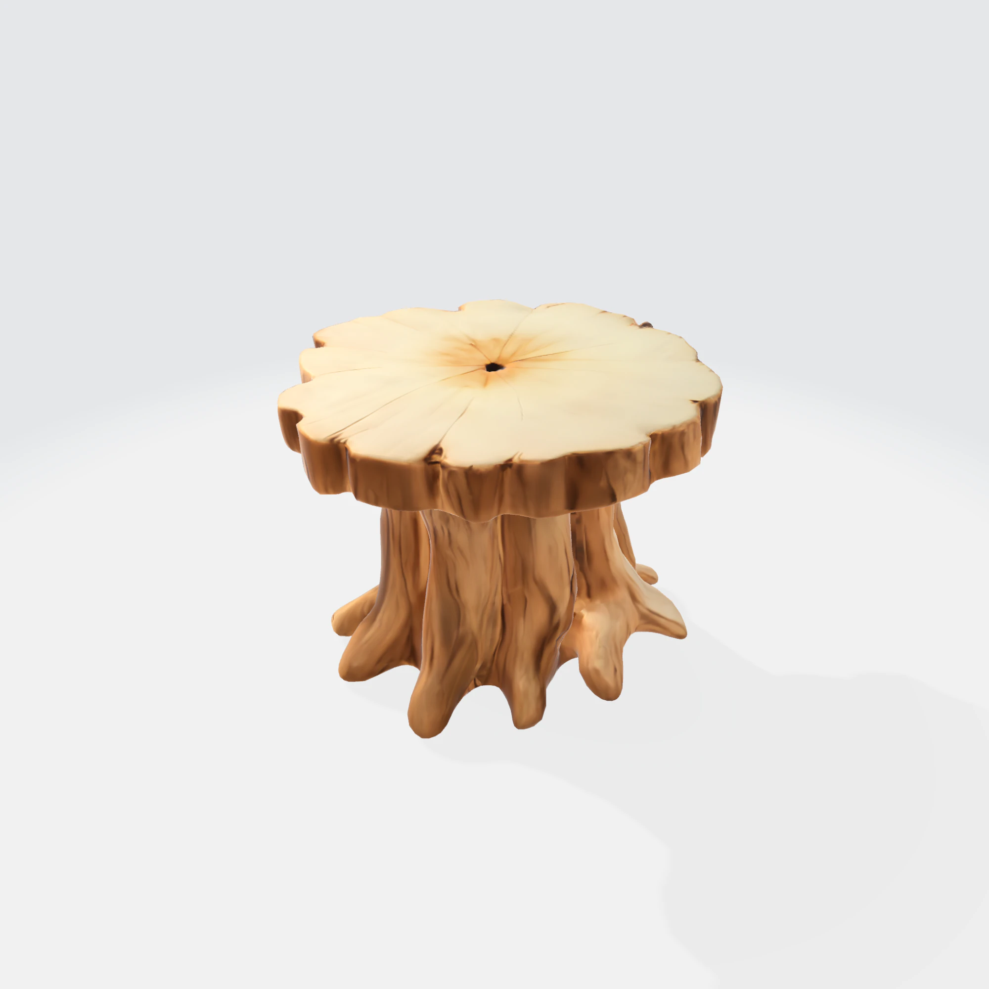 Tree Stump Asset - Nature-Themed Wood Log 3D Model .c4d .max .obj .3ds .fbx .stl .blend