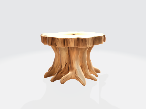 Tree Stump Asset - Nature-Themed Wood Log 3Dモデル