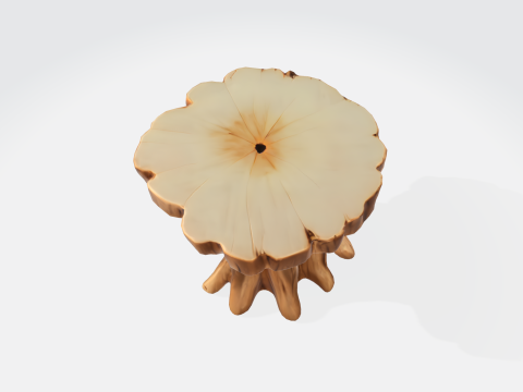 Tree Stump Asset - Nature-Themed Wood Log 3Dモデル