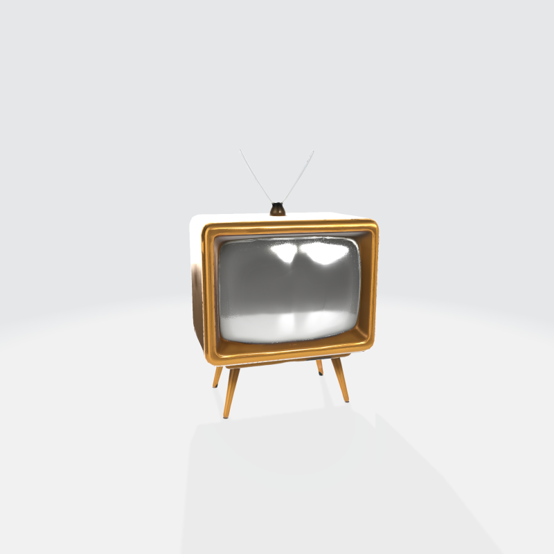 Retro Vintage TV Classic Television Asset for Interior Decor Modelo 3D .c4d .max .obj .3ds .fbx .stl .blend