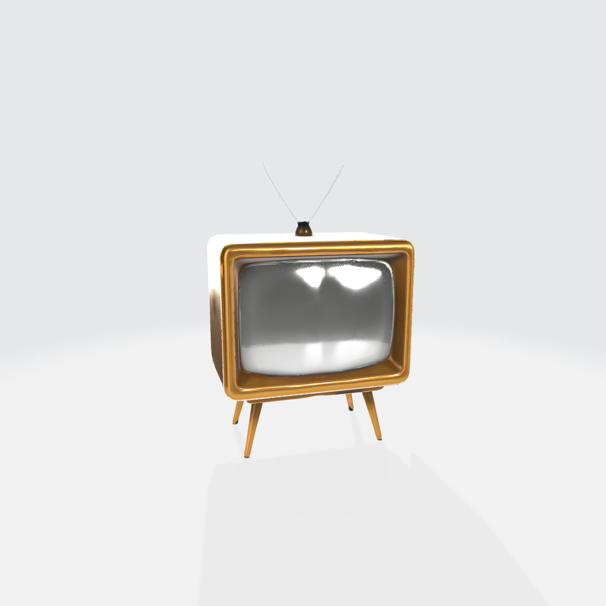 Retro Vintage TV Classic Television Asset for Interior Decor 3D Model .c4d .max .obj .3ds .fbx .stl .blend 