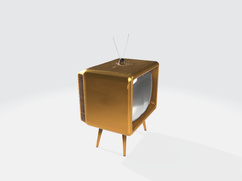 Retro Vintage TV Classic Television Asset for Interior Decor Modelo 3D
