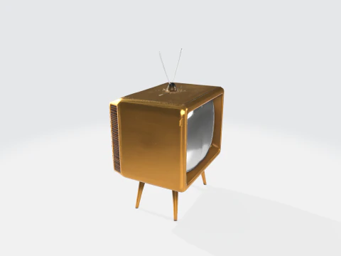 Retro Vintage TV Classic Television Asset for Interior Decor 3D Model