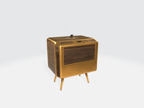 Retro Vintage TV Classic Television Asset for Interior Decor Modelo 3D