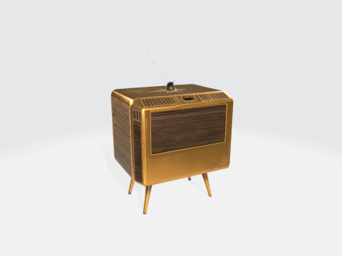 Retro Vintage TV Classic Television Asset for Interior Decor 3D Model