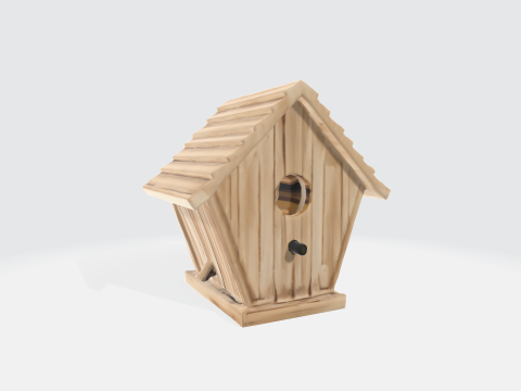 Wooden Birdhouse Garden and Outdoor Decor 3D Model