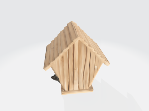 Wooden Birdhouse Garden and Outdoor Decor 3D Модель