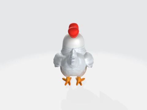 Cute Chicken - Cartoon Farm Animal Character 3D Model