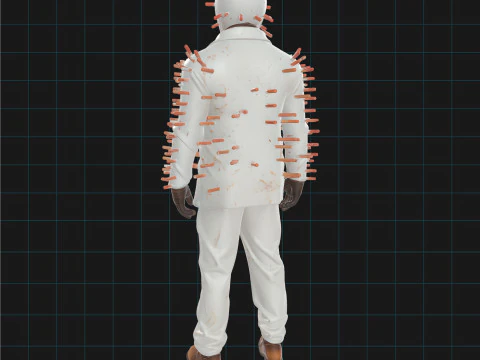 3D-модель персонажа &laquo;Доктор ужасов&raquo; Злодей в маске со шприцами 3D Модель