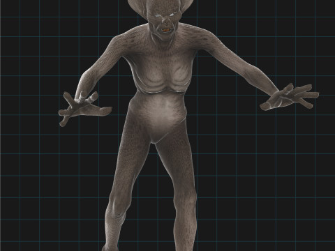 Scary Monster Creature Horror Character Asset Modelo 3D