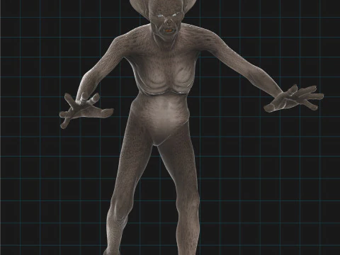 Enge Monster Creature Horror Karakter Asset 3D Model