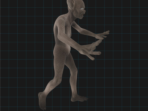 Scary Monster Creature Horror Character Asset Modelo 3D