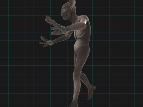 Scary Monster Creature Horror Character Asset Modelo 3D