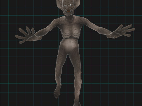 Scary Monster Creature Horror Character Asset Modelo 3D