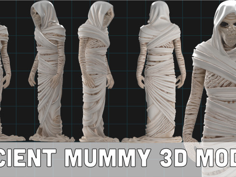 Ancient Mummy Character Undead Horror Asset 3D मॉडल