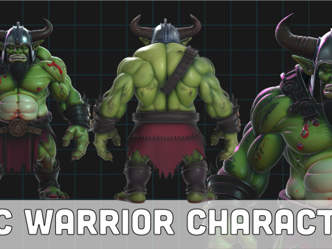 Orc Warrior Character Fantasy Creature 3D 모델