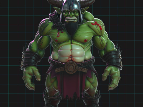 Orc Warrior Character Fantasy Creature 3D Модель