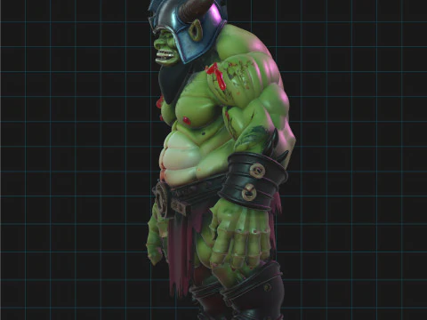 Orc Warrior Character Fantasy Creature 3D Model