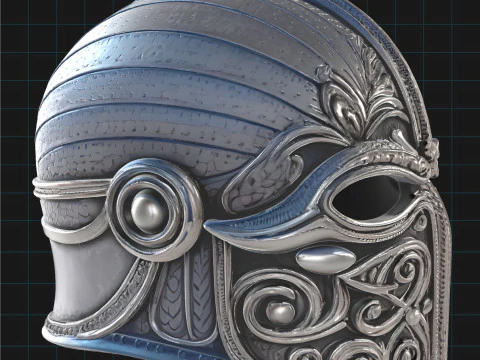 Casque M&eacute;di&eacute;val Fantastique Armure De Guerrier Viking Modèle 3D