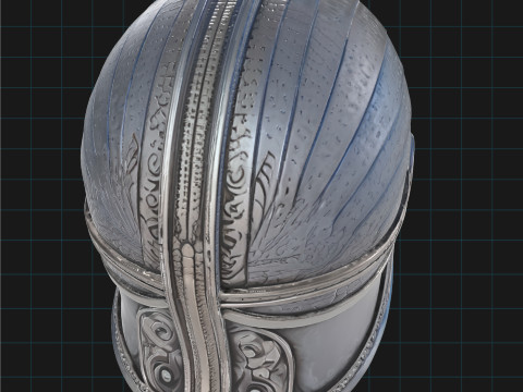 Medieval Fantasy Helmet Viking Warrior Armor Model 3D
