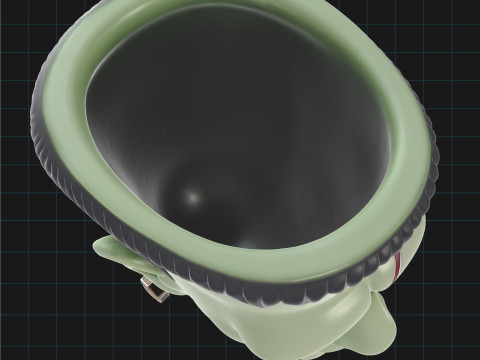 Frankenstein Head Planter Halloween Monster Pot 3Dモデル
