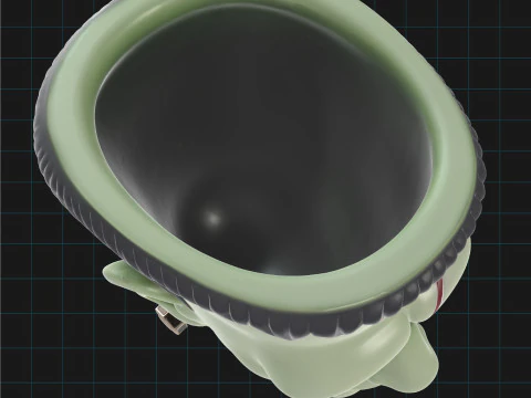 Frankenstein Head Planter Halloween Monster Pot 3D Model