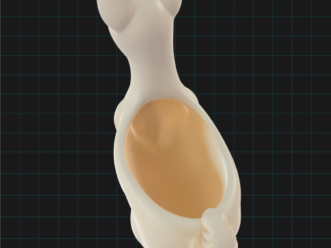 Dog Planter Cute Animal Flower Pot Cartoon Dog Pot Decor 3D Model