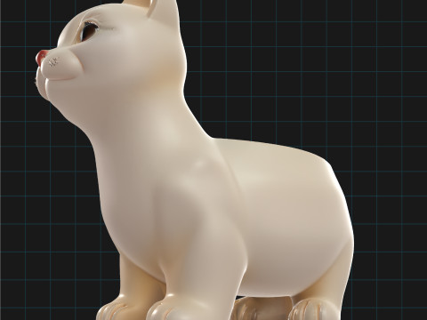 Cute Cat Planter Animal Pot for Plants Decorative Pet Planter Model 3D