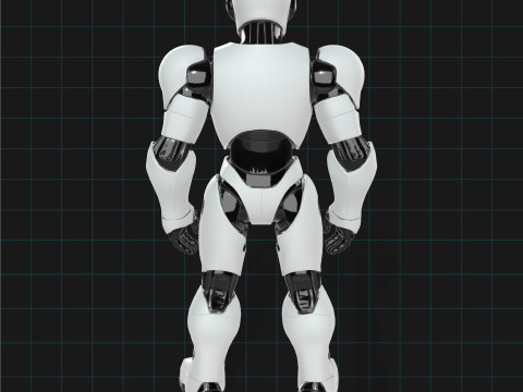 Futuristic Humanoid Robot Model Sci-Fi Android Character Modelo 3D