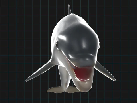 Dolphin Stylized Aquatic Animal 3D Model