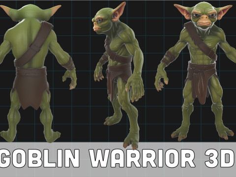 Goblin Warrior Fantasy Creature Modelo 3D