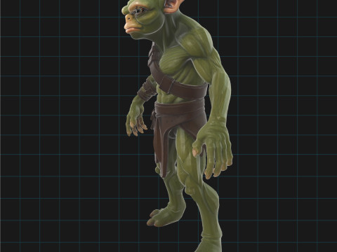Goblin Warrior Fantasy Creature 3D मॉडल