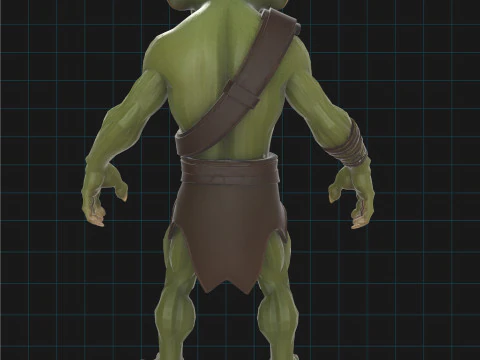 Goblin Warrior Fantasy Creature 3D Model