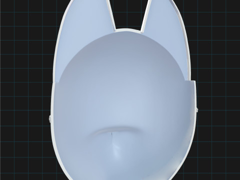 Kitsune Fox Mask Japanese Spirit Mask Model 3D