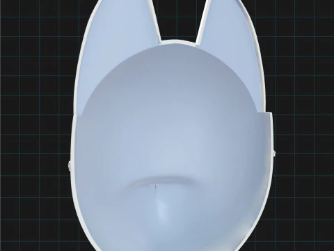 Kitsune Fox Mask Japanese Spirit Mask 3D Model