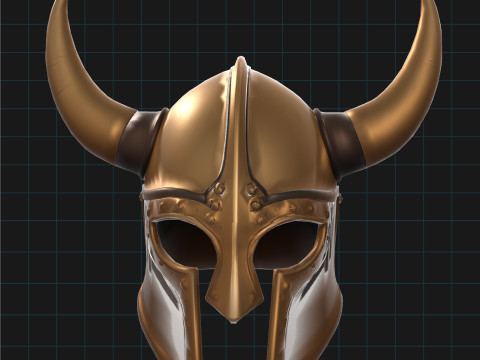 Warrior Horned Helmet Medieval Armor Asset Modelo 3D